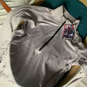 Born Primative Pullover Top M Womens Lavender Purple Half Zip Long Sleeves